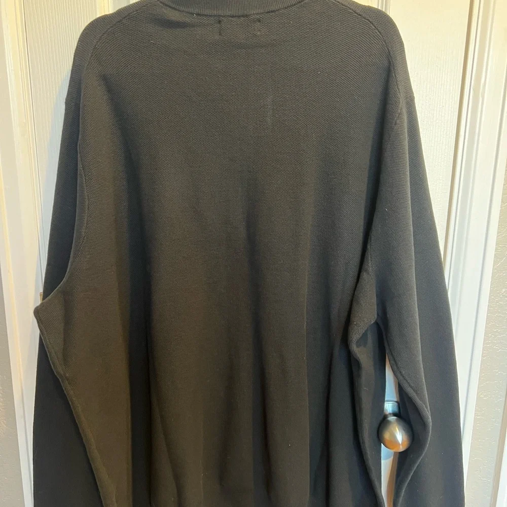 Ralph Lauren Men's Black Quarter  Zip Sweater